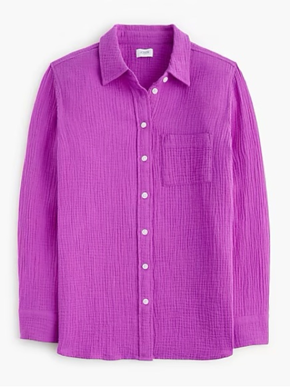 Double-gauze button-up shirt
